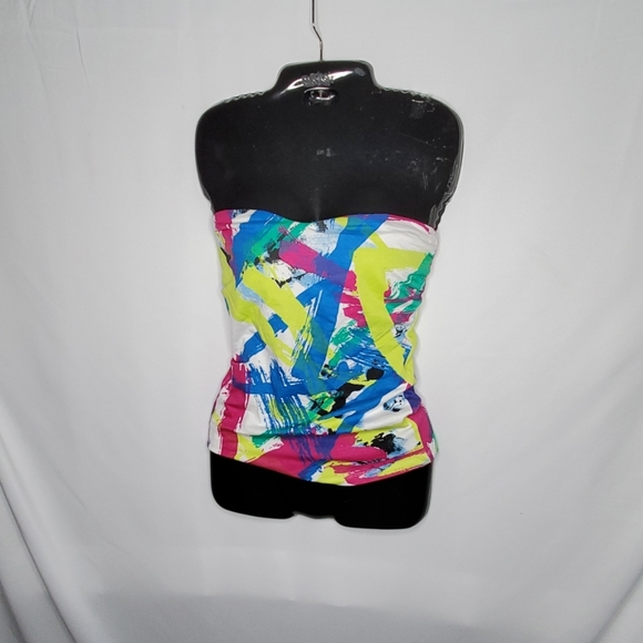 Wet Seal Tops - Wet Seal Strapless Multi Color Blouse - L